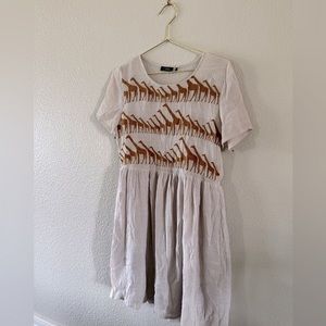 Brand New Oatmeal Giraffe Dress